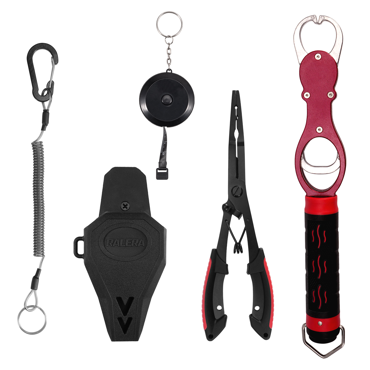 Fishing Line Cutter - RALERA Angelzubehör-Set, Angelzange, Fischgreifer, einziehbares Lanyard,