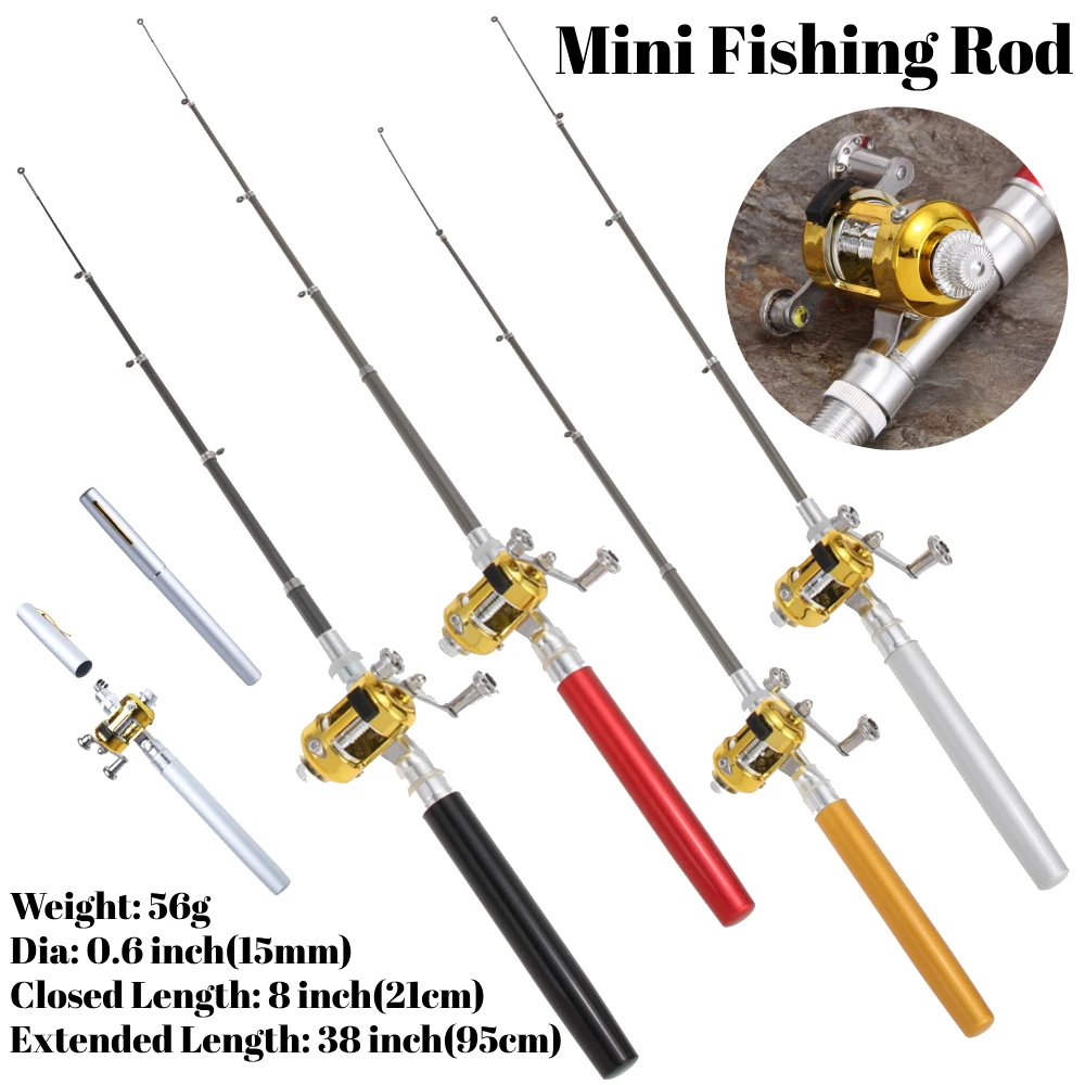 Penn Reel Fierce - Outdoor Mini Angelrute Tragbare Tasche Teleskop